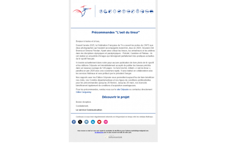 Info FFTir - Précommande " L'Oeil du tireur "